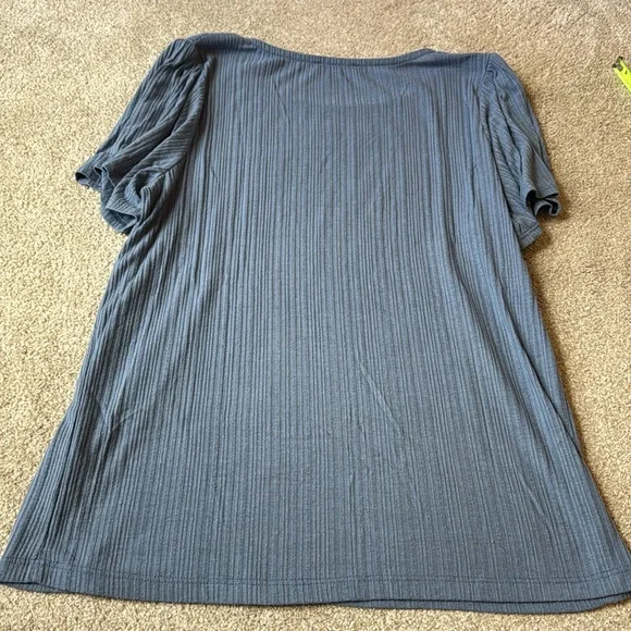 Pink Clover Nevea Flutter Sleeve Knit Top Blue Women's Size Medium - Picture 7 of 7